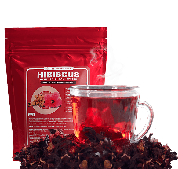 Hibiscus tea with oriental spices