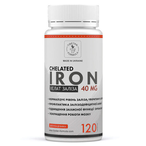 хелат железа 40 мг / chelated iron 40 mg 120 таблеток