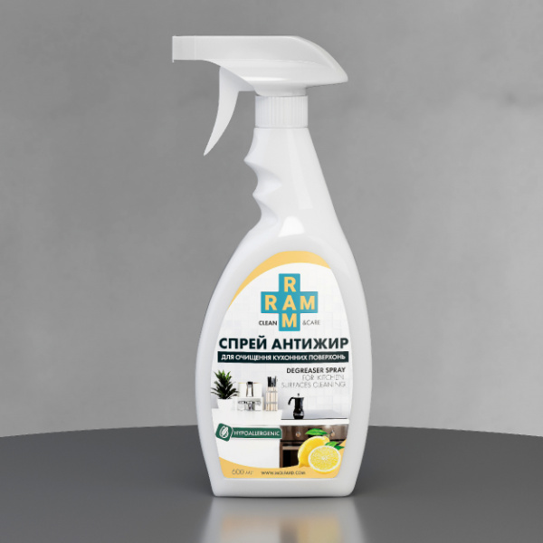 спрей-антижир для очистки кухонных поверхностей / active lime degreaser spray for kitchen surfaces 500 мл